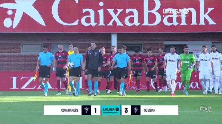 Resúmenes de LaLiga - Mirandés - Eibar: resumen partido  9ª jornada Segunda
