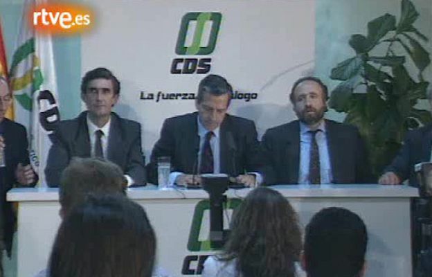 Fue noticia en el Archivo de RTVE - Dimisión de Adolfo Suárez como presidente del CDS (1991)
