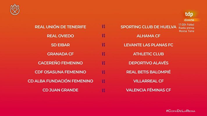 Fútbol - Sorteo Copa de la Reina