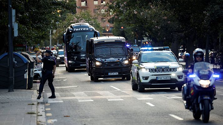 Telediario 2 - El Maccabi juega en Valencia bajo fuerte segurididad