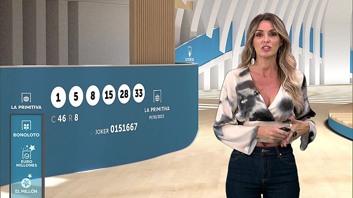 Loterías - Sorteo de la Lotería Nacional, Bonoloto, Primitiva y Jóker del 19/10/2023