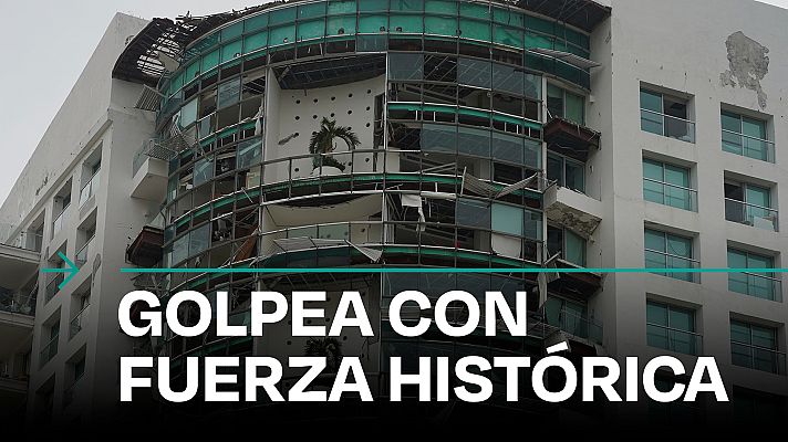 RTVE Noticias Vídeo - El huracán 'Otis' causa estragos en Acapulco y deja varias ciudades incomunicadas