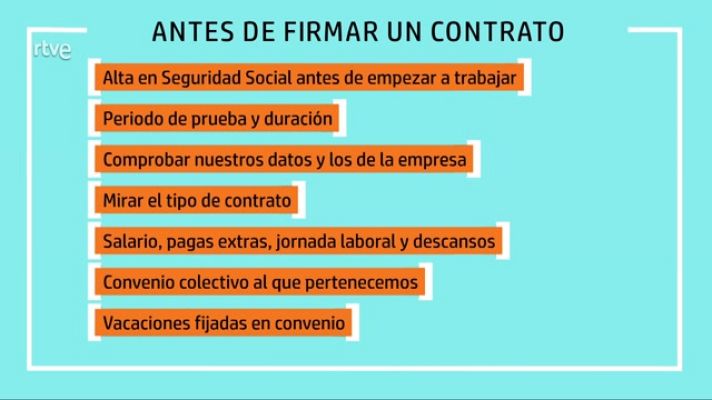 Aquí hay trabajo - Lo que debes chequear antes de firmar un contrato