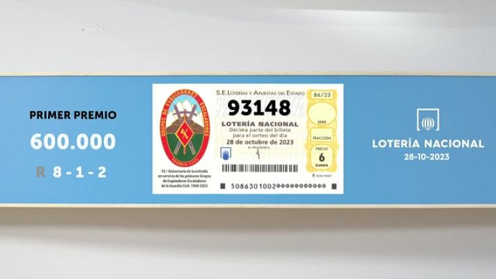 SELAE - Sorteo de la Lotería Nacional del 28/10/2023