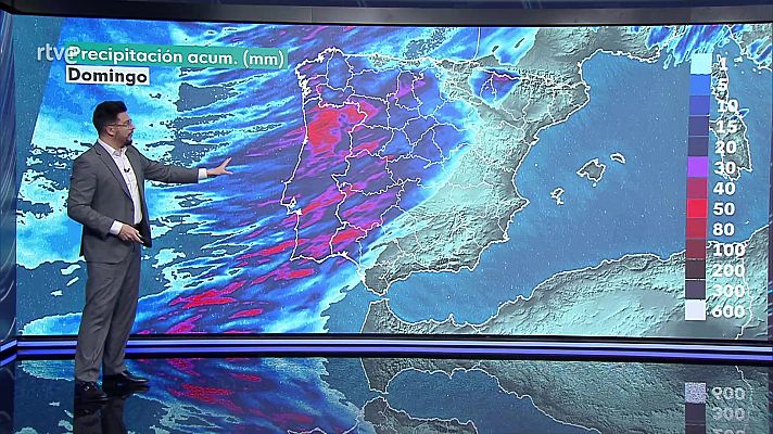 El tiempo - Viento fuerte del suroeste en los litorales de Galicia y Cantábrico, con rachas muy fuertes en amplias zonas del noroeste peninsular y Pirineos