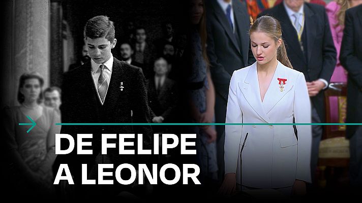 Modo Digital - Leonor vs. Felipe VI: comparamos la jura de la princesa con la de su padre hace 37 años