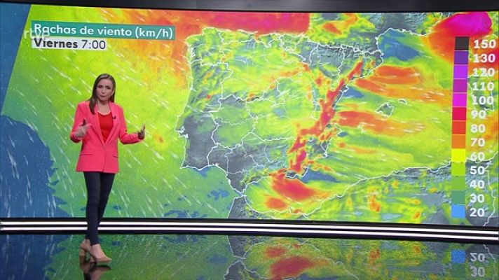 El tiempo - Precipitaciones localmente fuertes o persistentes en el cuadrante noroeste peninsular y Pirineos