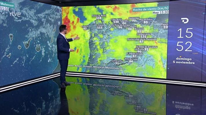 El tiempo - Continuarán los vientos generalizados del oeste y suroeste llegando a fuertes en litorales