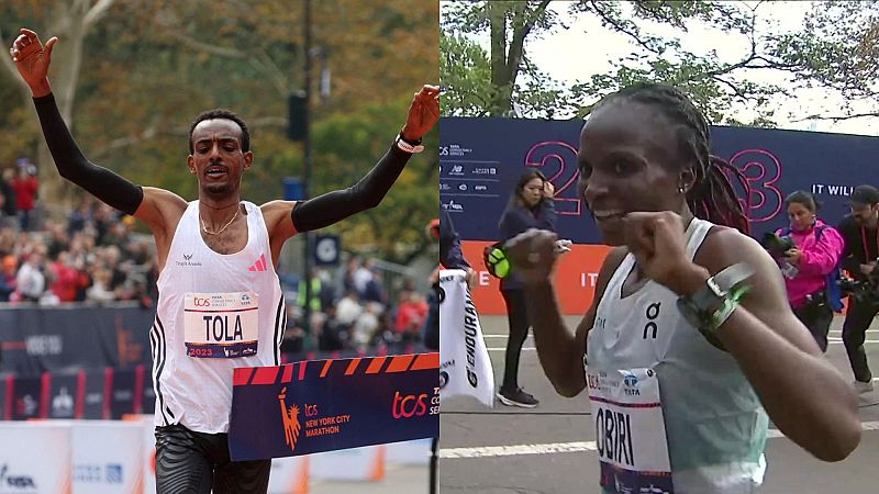 Tamirat Tola y Hellen Obiri se imponen en la Maratón de Nueva York - Atletismo | Ver