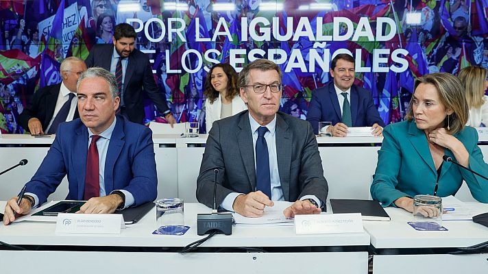 Telediario 1 - Feijóo convoca concentraciones contra los pactos de Sánchez en toda España el próximo domingo