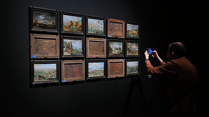 Telediario 1 - El Museo del Prado da la vuelta a los cuadros con una exposición que enseña los reversos de las obras