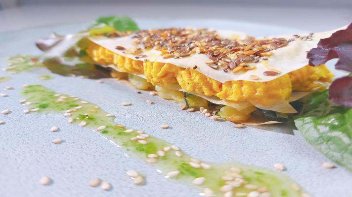 Saber vivir - Receta de milhoja de salmón y calabacín