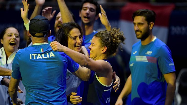  - Italia elimina por la vía rápida a Eslovenia y ya es finalista de la Billie Jean King Cup