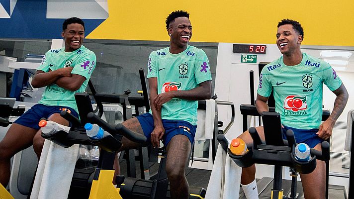 Telediario 1 - Vinicíus y Rodrygo respaldan a Endrick en su debut con la 'canarinha'