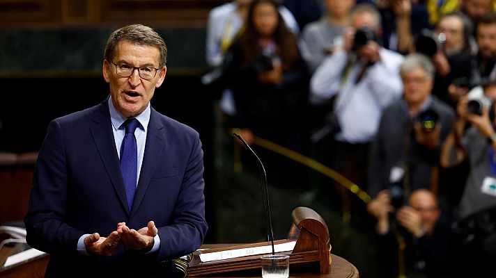 Especiales informativos - Feijóo advierte a los independentistas por sus pactos con Sánchez: "No está claro quién acabará siendo víctima de quién"