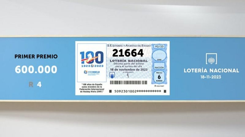 Sorteo de la Lotería Nacional del 18/11/2023 - Ver ahora
