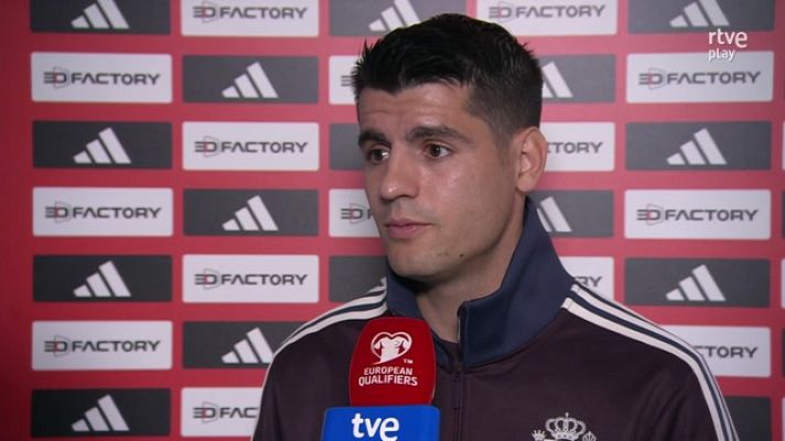 Fútbol - Álvaro Morata, a RTVE: "Nos jugamos la primera posición del grupo, es importantísimo"