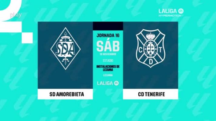 Resúmenes de LaLiga - Amorebieta - Tenerife: resumen del partido, 16ª jornada