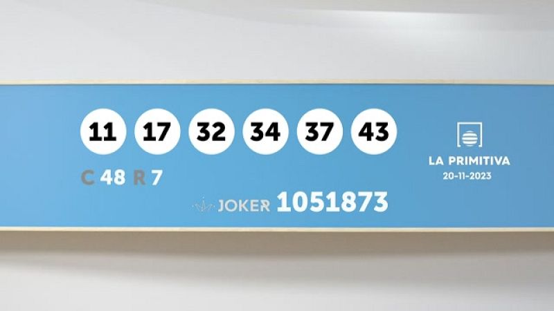 Sorteo de la Lotería Primitiva y Joker del 20/11/2023 - Ver ahora