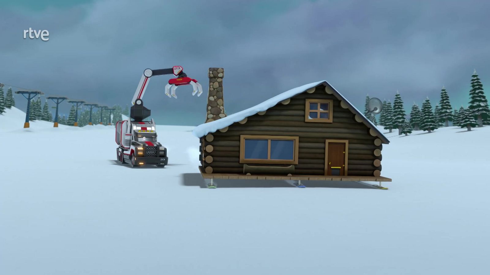 Patrulla megacamión: la patrulla salva una cabaña en la nieve - La patrulla canina | Ver