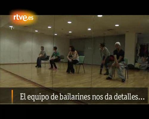 Eurovisión - Los bailarines ensayando