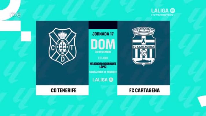 Resúmenes de LaLiga - Tenerife - Cartagena: resumen del partido de la 17ª jornada | Segunda