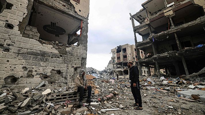 Telediario 1 - Durante la tregua, muchos gazatíes descubren que sus casas han sido destruidas
