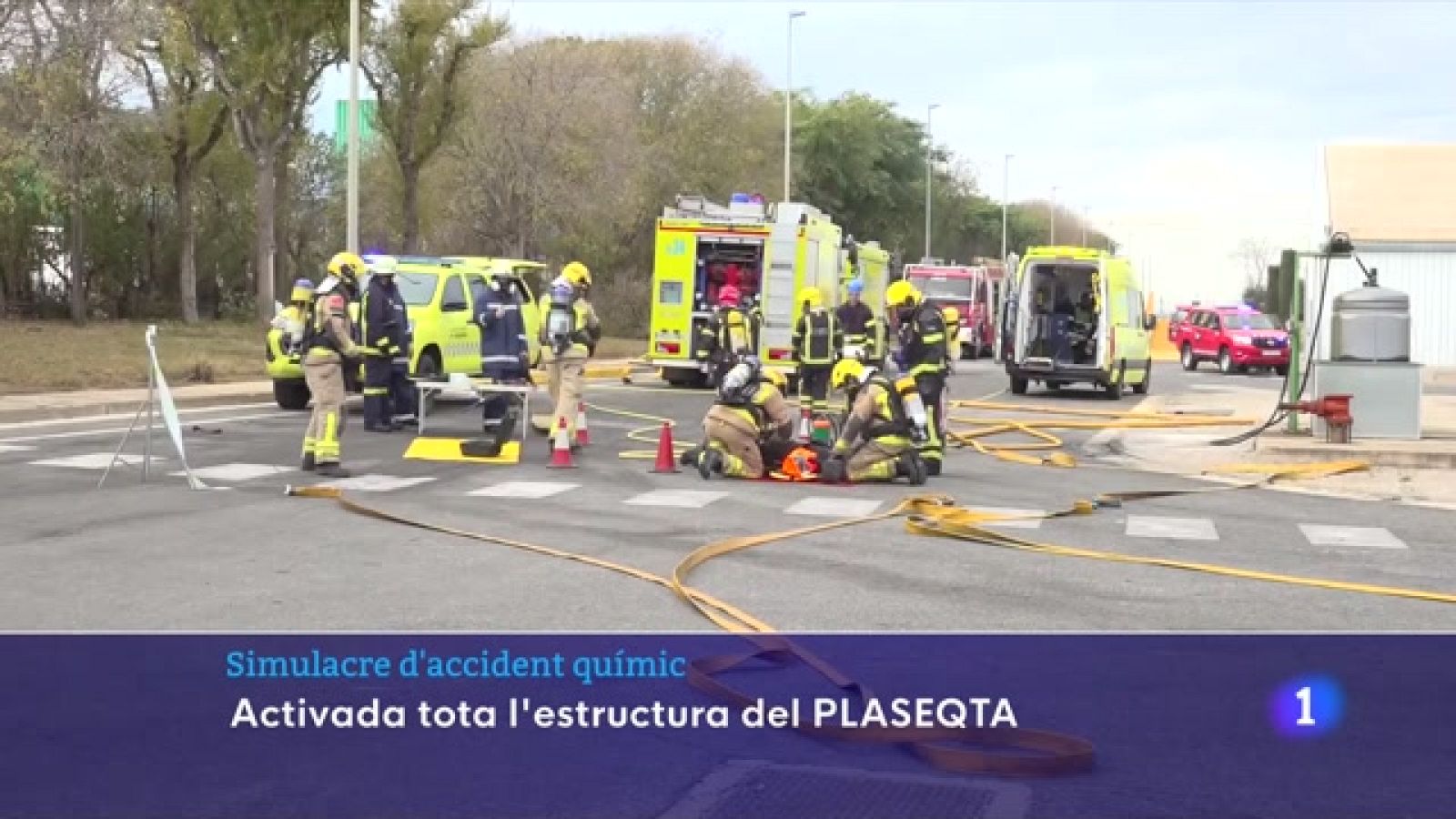 Simulacre de risc químic en una empresa de residus especials a Constantí