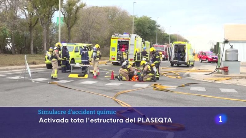 Simulacre de risc químic en una empresa de residus especials a Constantí