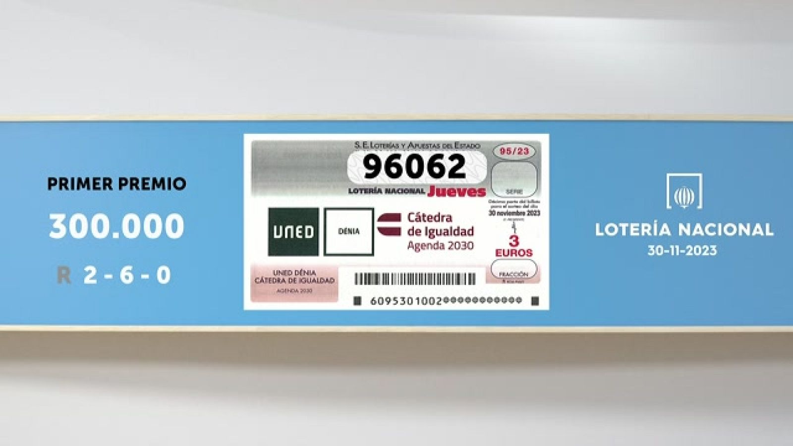 Sorteo de la Lotería Nacional del 30/11/2023 - Ver ahora