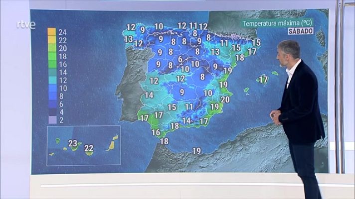 El tiempo - Intervalos de viento fuerte en los litorales del Cantábrico, sureste peninsular, bajo Ebro y Baleares
