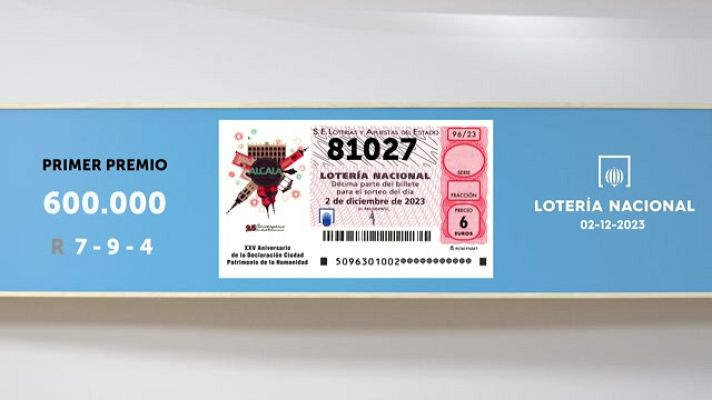SELAE - Sorteo de la Lotería Nacional del 02/12/2023