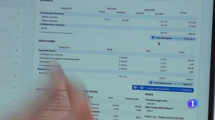 Telediario Fin de Semana - ¿Somos capaces de entender nuestra nómina?