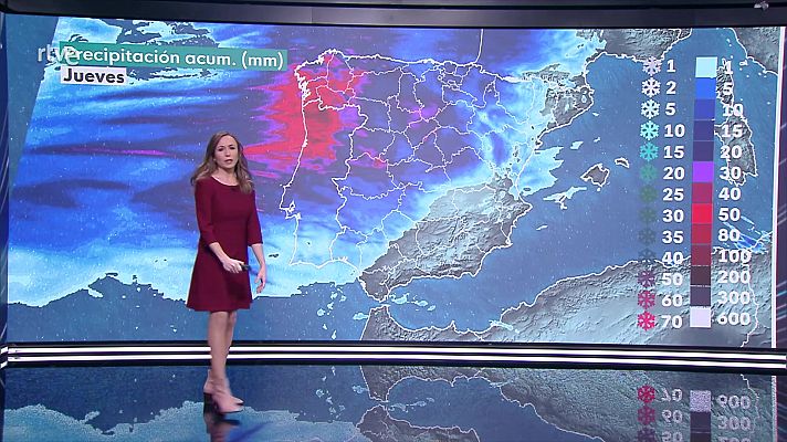 El tiempo - Intervalos fuertes de viento del sur y rachas muy fuertes en el oeste y norte de Galicia al final del día