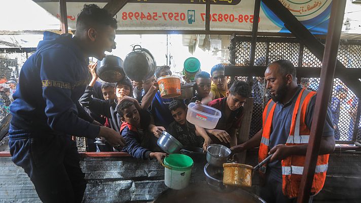 Telediario Fin de Semana - Ráfah, saturada ante la llegada de desplazados por los bombardeos israelíes