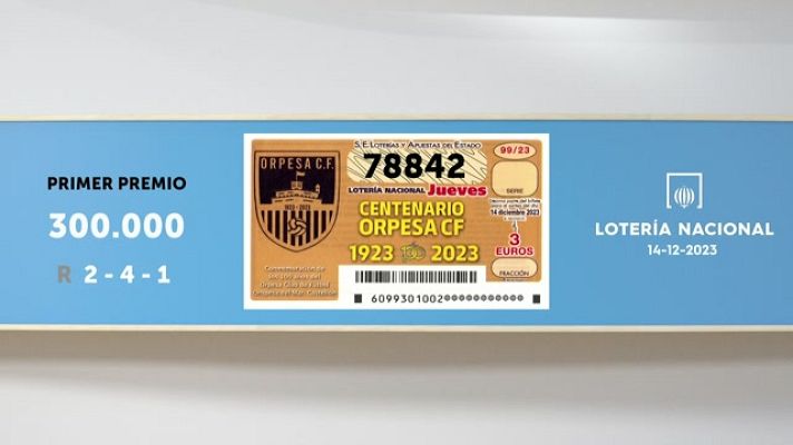 SELAE - Sorteo de la Lotería Nacional del 14/12/2023