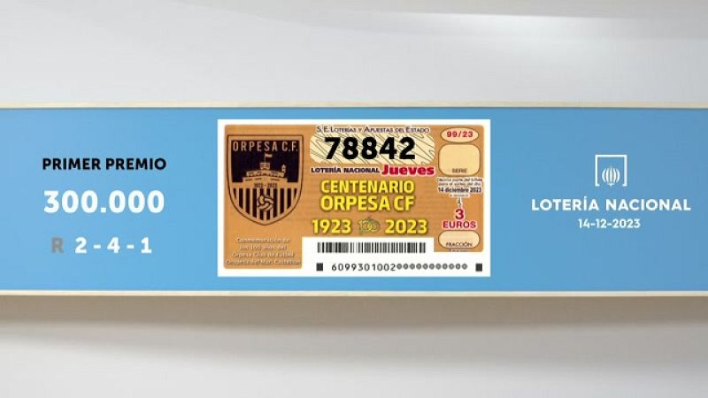 Sorteo de la Lotería Nacional del 14/12/2023 - Ver ahora