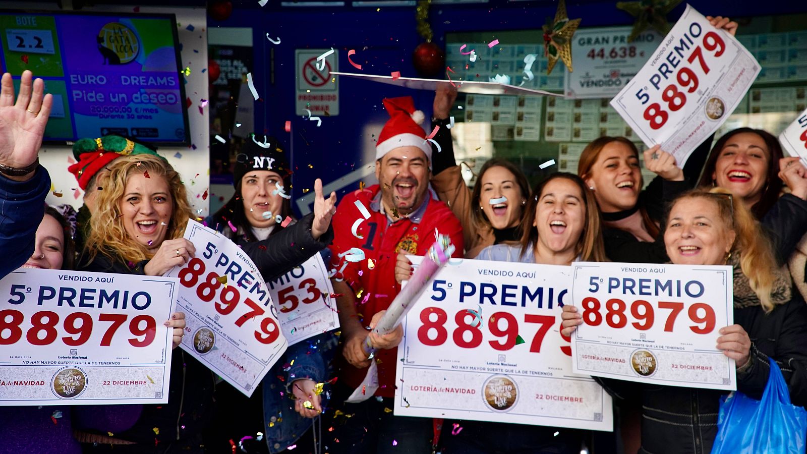 Los quintos premios de la Lotería de Navidad, los más madrugadores