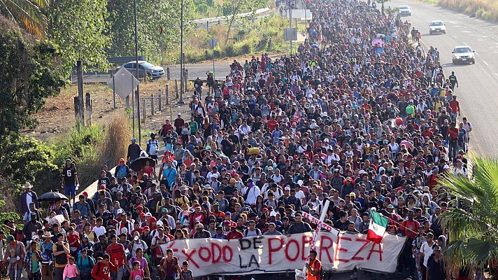 Telediario 2 - Aumenta un 30% el flujo de migrantes de México a Estados Unidos en los últimos meses