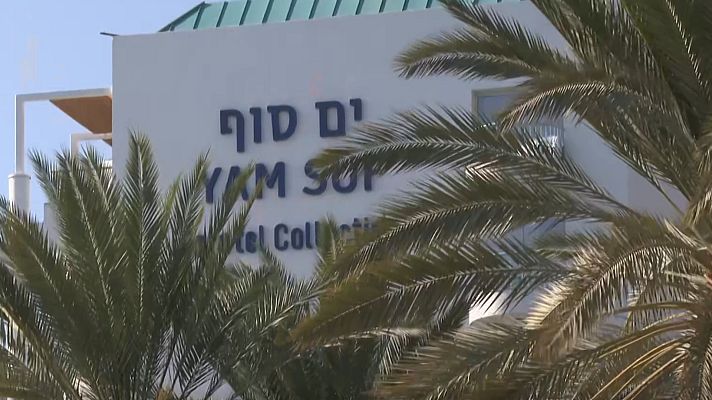 Telediario 1 - Eliat, la ciudad israelí a orillas del mar Rojo donde viven los habitantes de los kibutz atacados por Hamás