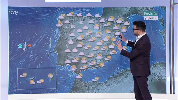 El tiempo - Heladas débiles en el interior de la mitad este peninsular