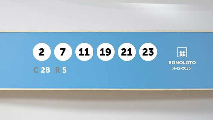 SELAE - Sorteo de la Lotería Bonoloto del 31/12/2023