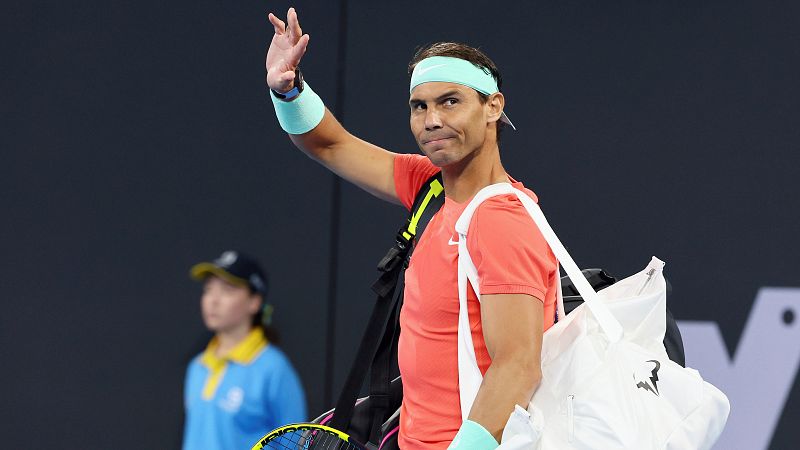 Rafa Nadal realiza el último entrenamiento en brisbane antes de su debut - ver ahora