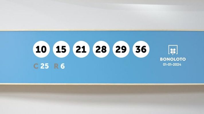 SELAE - Sorteo de la Lotería Bonoloto del 01/01/2024