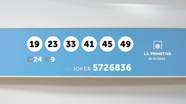 SELAE - Sorteo de la Lotería Primitiva y Joker del 01/01/2024