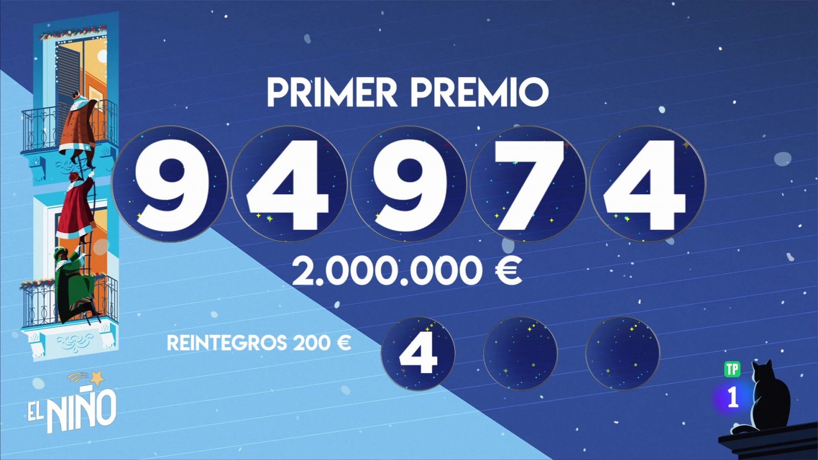 El 94.974, primer premio de la Lotera del Nio