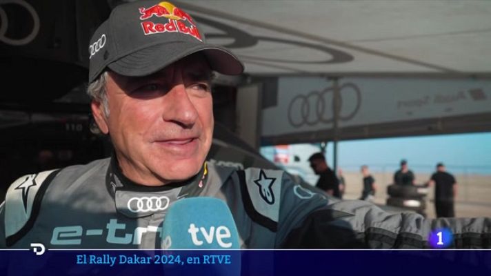 Telediario 1 - Carlos Sainz se muestra cauto tras colocarse líder del Dakar 2024: "Está todo muy abierto"