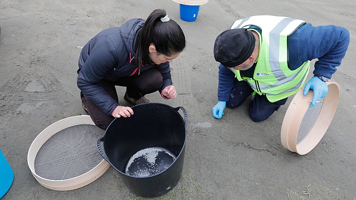 Telediario 1 - Choque entre la Xunta y el Gobierno central por el vertido de pélets