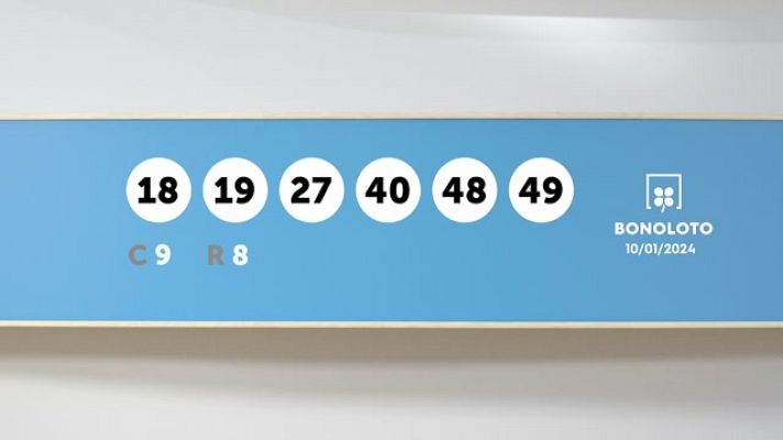 SELAE - Sorteo de la Lotería Bonoloto del 10/01/2024