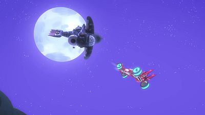 El Búho-Delta y el Gat-Móvil de PJ Masks en acción bajo una luna llena y un cielo estrellado, listos para la aventura nocturna.